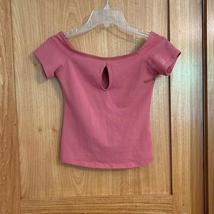 Express One Eleven Crop tank, blush pink, size XS